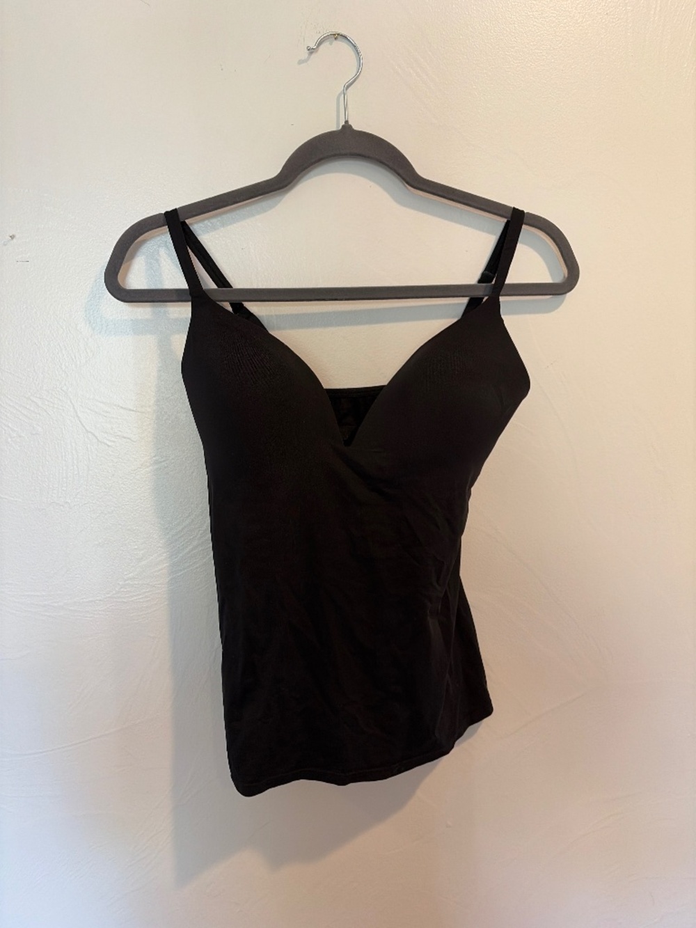 Nordstrom Intimates Black Built-In Bra Camisole Tank Top